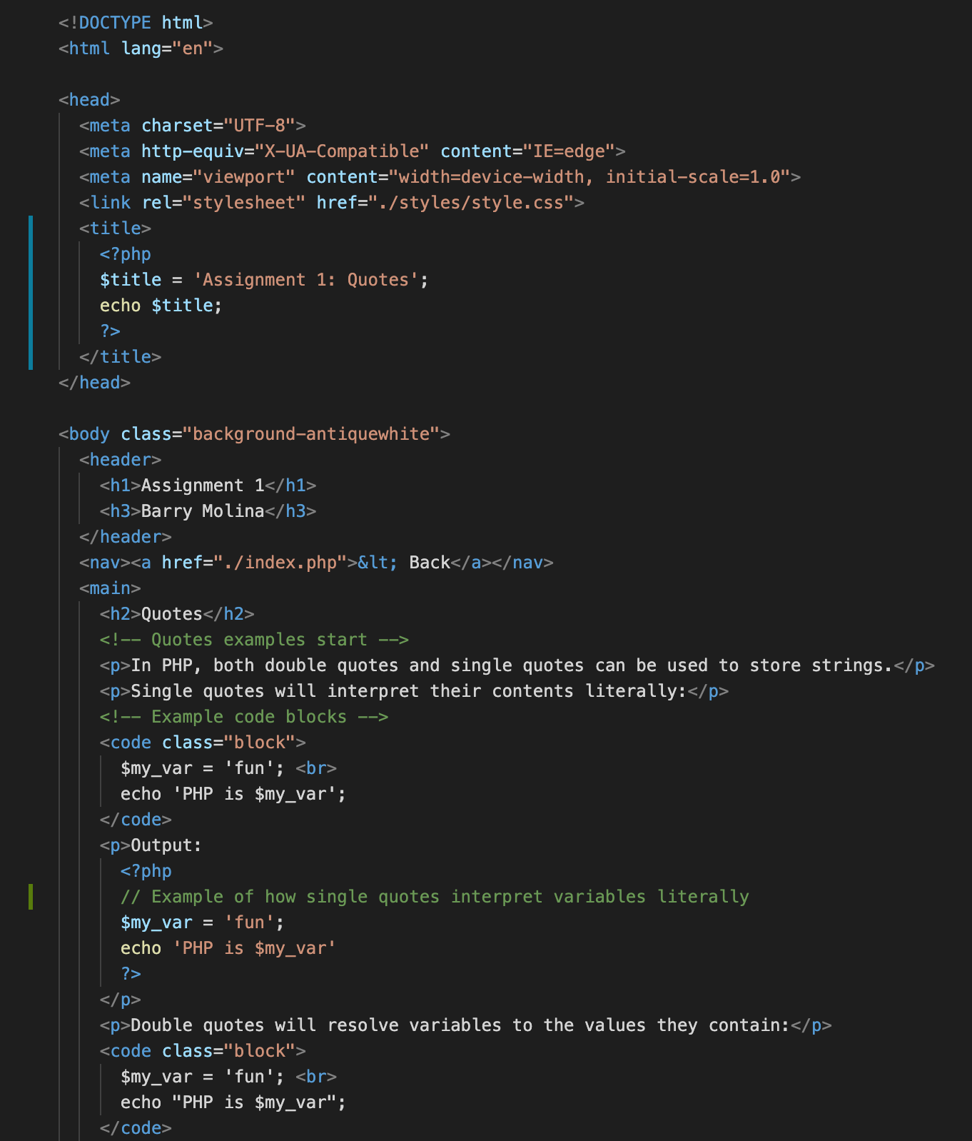 quotes.php source code screenshot